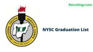NYSC Graduation List